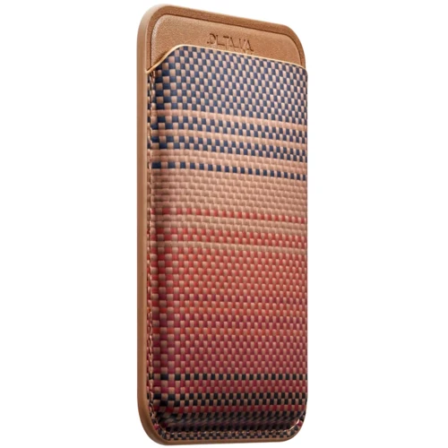 Чехол для iPhone Pitaka Magnetic Woven Wallet Sunset (MWW2402): Цвет коричневый