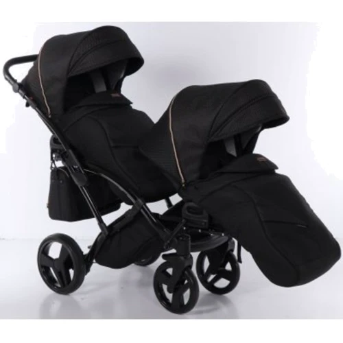 Універсальний візок для двійні 2 в 1 Junama Mirror Satin Duo Slim 02, чорний з бронзовим (J-MS-DUOs-02) фото 7