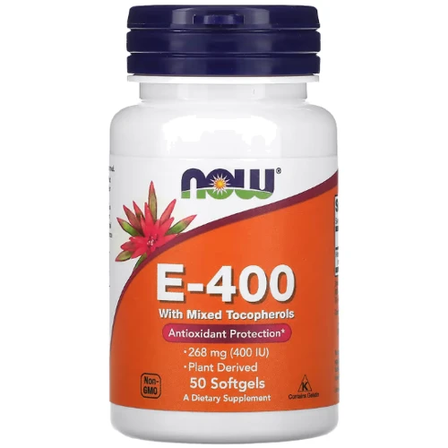 Now Foods Vitamin E Витамин Е со смешанными токоферолами 268 мг (400 МЕ) 50 гелевых капсул