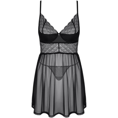 Пеньюар и трусики Obsessive Chemeris babydoll & thong XL/2XL