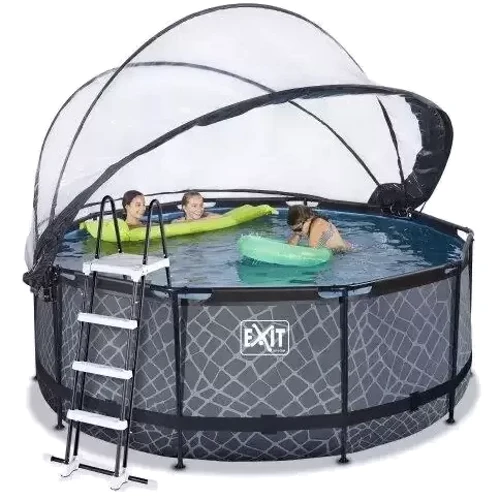 Бассейн EXIT Toys круглый с куполом камень 360х122 см тепловой насос (30.67.12.00) фото 3