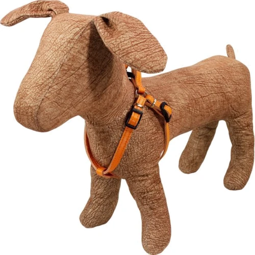 Шлейка Lucky Pet шкіряна подвійна 2x40-53 см помаранчева (4820224217567): Виробник Lucky Pet