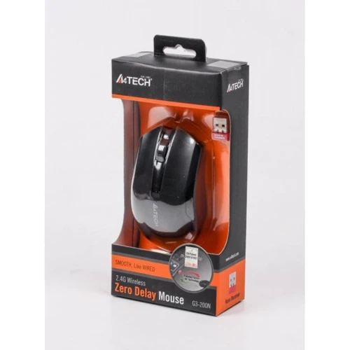 Мышь A4tech G3-200N Black: Интерфейс подключения Wireless (радио интерфейс)