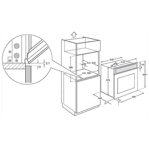 Духовой шкаф электрический Electrolux EOA 5851 AAX: Объем, л 74