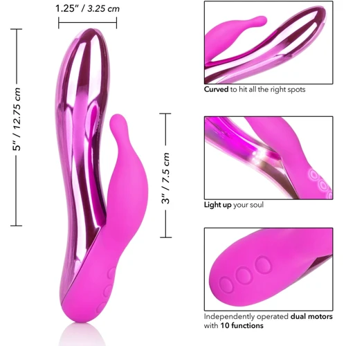CalExotics DazzLED Radiance - вибратор кролик с LED подсветкой, 12.75x3.25 см
