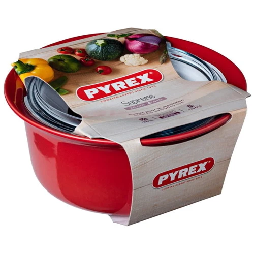 PYREX Supreme red 2.5л со стеклянной крышкой (SU26AC5): Крышка Есть