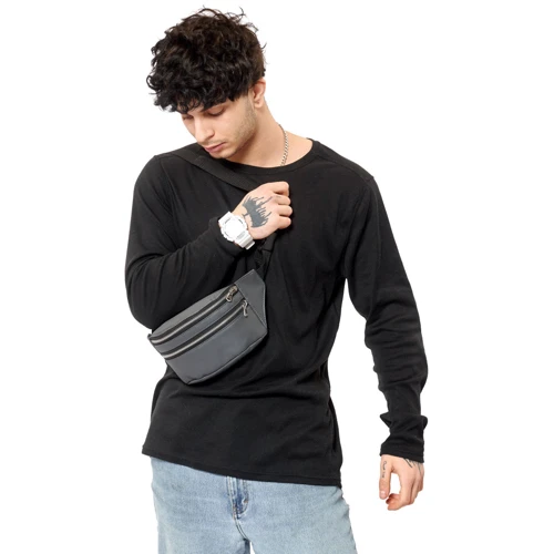 Мужская поясная сумка Sambag Tirso MSSm графит (80333009m): Тип Сумки