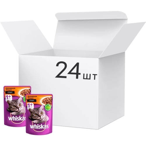 Влажный корм Whiskas для котов с домашней птицей в соусе 24х100 г (5900951269035): Порода Все породы