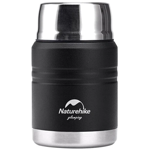 Термос Naturehike Stew beaker NH20SJ041 304 сталь для їжі чорний 0.5 л (6927595767467)