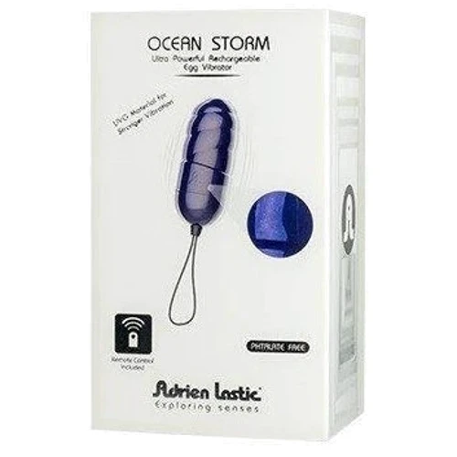 Виброяйцо Adrien Lastic Ocean Storm Dark Blue с пультом LRS