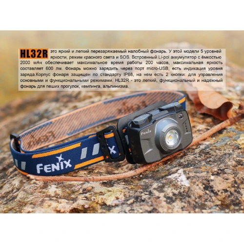 Фонарь Fenix HL32R Cree XP-G3 серый (HL32Rg) фото 14
