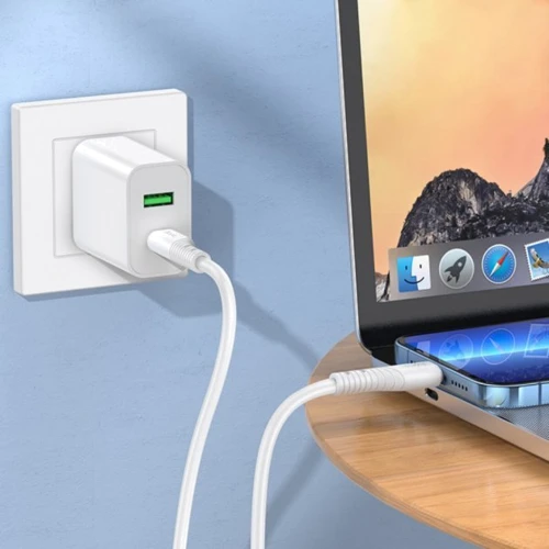Кабель Hoco Cable USB-C to Lightning X97 Crystal 20W 1m Light Gray: Длина 1 м