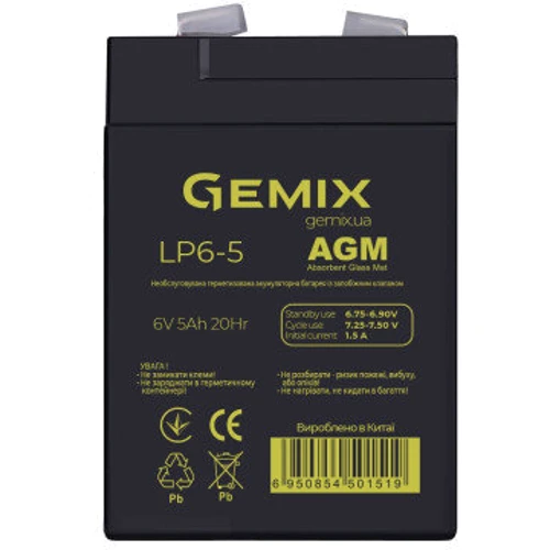Gemix 6В 5Ач (LP6-5)