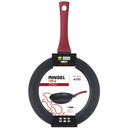 RINGEL Chili гриль 28 см без крышки (RG-8101-28): Материал ручки Бакелит с покрытием Soft-touch