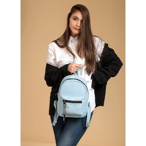 Женский рюкзак Sambag Talari MSTa голубой (12218010e): Фактура Матовая, Гладкая