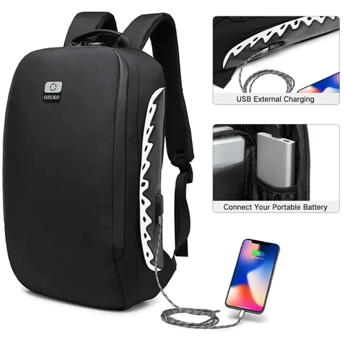 Сумка для ноутбука Ozuko 15,6" Anti Theft Business Backpack Black (9282): Колір черный
