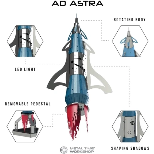 Коллекционная модель-конструктор Metal Time Ad Astra Механическая космическая ракета (MT050): Производитель Metal Time