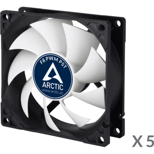 Кулер Arctic F8 PWM PST 5-Pack (ACFAN00064A): Уровень шума, dB 22.4
