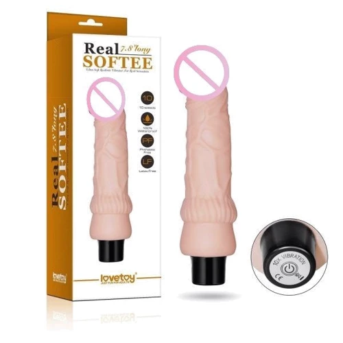 Вибратор LoveToy Real Softee Vibrator Flesh 7,8"
