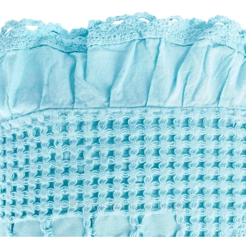 Покрывало HomeBrand с оборкой Пике хлопок 160х210 см (LY2436)