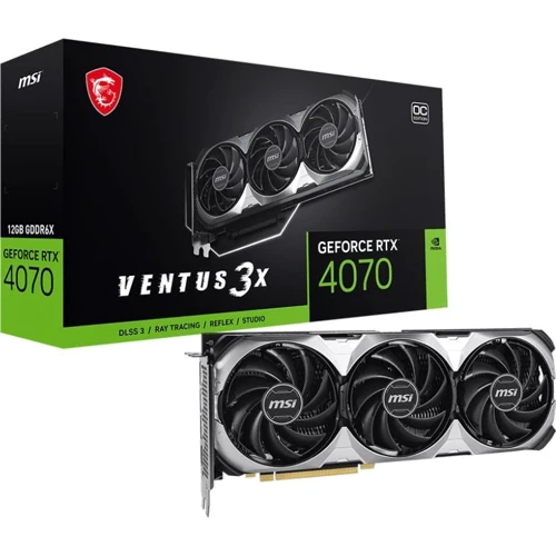 Видеокарта MSI GeForce RTX 4070 VENTUS 3X E1 12G OC UA: Разрядность шины памяти, бит 192