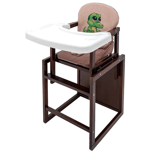 Стульчик-трансформер Babyroom Пеппи тонированный капучино/шоколад (крокодил) (681108)