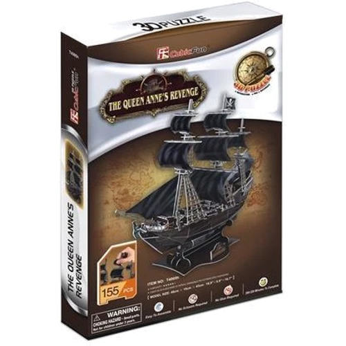 3D пазл CubicFun Корабль Месть Королевы Анны (T4005h)
