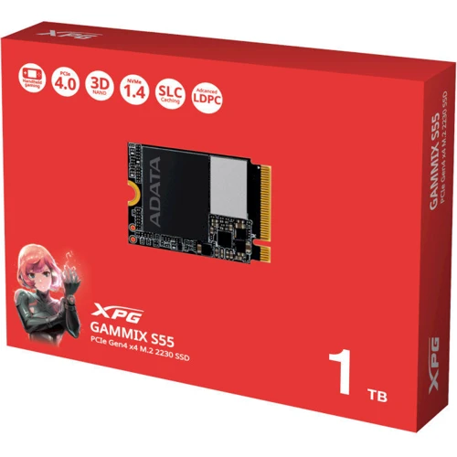 ADATA GAMMIX S55 1 TB (SGAMMIXS55-1T-C): Інтерфейс підключення M.2 (PCI-E)