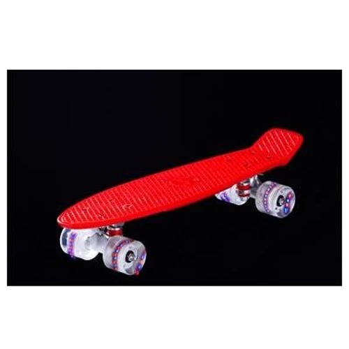 Скейтборд AWAII SK8 Vintage 22.5 'з світяться колесами, червоний, до 100кг