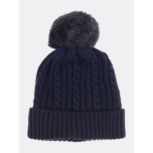 Шапка H&M 2310-69199600 49 темно-синяя