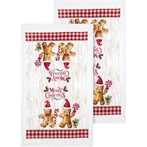 Рушник Подарунковий набір рушників у коробці Ardesto Christmas Gingerbread, 2 шт, червоний (ART3863HGB)