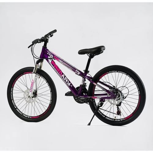 Велосипед спортивний Corso Primary 24" фіолетовий (PRM-24693): Розмір рами 11"