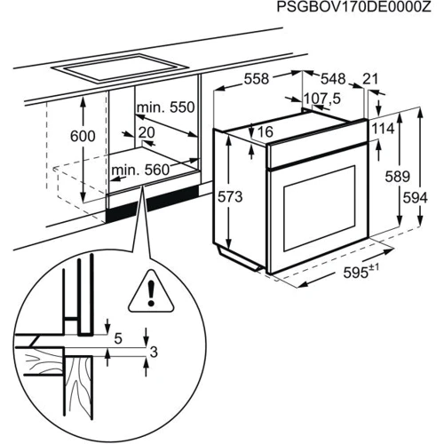 Духова шафа електрична Zanussi OPZB2300R: Потужність підключення, Вт 2780