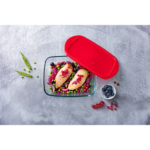 Форма Pyrex C&S Red для запекания 1.1 л 23х15х6.5см (215PFRD): Диапазон температур, °C -40 до +300