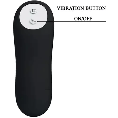 Анальная пробка с вибрацией Pretty Love Vibrating Butt Plug (чёрный)