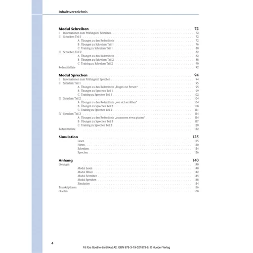 Fit fürs Goethe-Zertifikat A2: Deutschprüfung für Erwachsene mit Audio-CD: ISBN 9783190218738, 978-3-19-021873-8