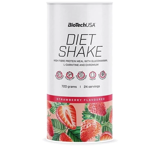 Заменитель питания BioTech Diet Shake 720 g /24 servings/ Strawberry