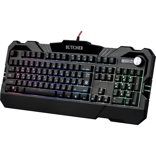 Клавиатура Defender Butcher GK-193DL RGB USB Black (45193): Интерфейс подключения USB