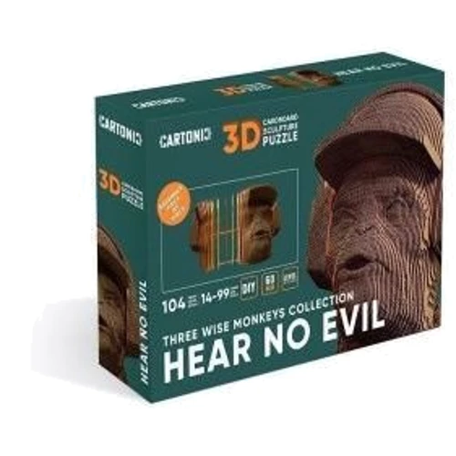 Картонный конструктор Cartonic 3D Puzzle Three Wise Monkeys. Hear No Evil