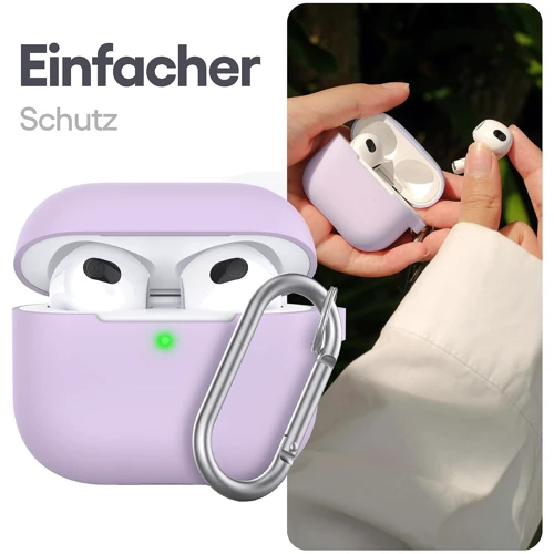 Чехол KeyBudz Elevate Series Keychain Lavender (AP3_S5_LVD) for Apple AirPods 3 фото 4