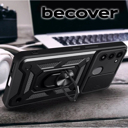 Чохол для телефона BeCover Military Black для Tecno Spark Go 2022 (KG5m) (710447): Матеріал TPU (термополиуретан) и пластик