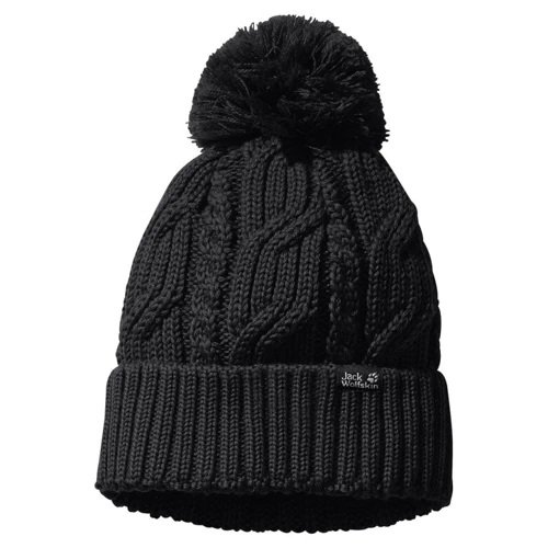 Шапка Jack Wolfskin Stormlock Pompom чорна (1905091_6000)