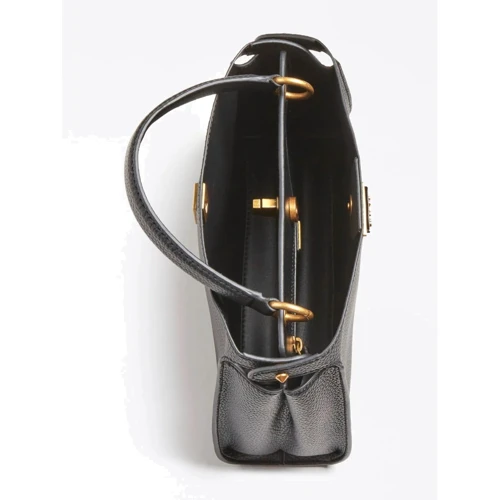 Женская сумка тоут Guess Downtown Chic Turnlock Satchel черная (HWVB8385050-BLA): Страна производитель США