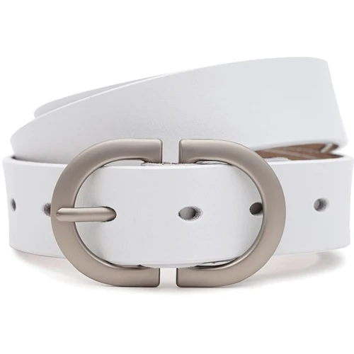 Женский ремень Borsa Leather белый (CV1ZK-105w-white)