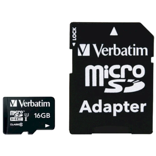 Карта пам'яті Verbatim 16GB microSDHC Class 10 UHS-I U1 V10 Premium + adapter (44082)