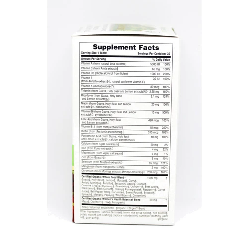 Natures Plus Source of Life Garden Womens Once Daily Multi 30 tabs Органические ежедневные мультивитамины для женщин: Тип Мультивитамины