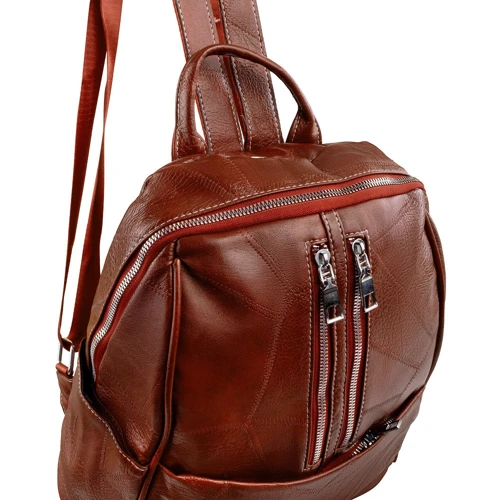 Жіночий рюкзак Valiria Fashion коричневий (DETAD1078-8): Застібка Блискавка
