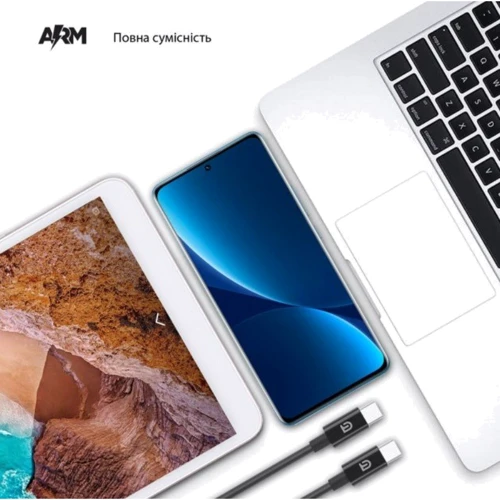 Кабель ArmorStandart Cable USB-C to USB-C ABMM093B 1m Black (ARM64289): Тип USB-C - USB-C