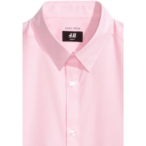 Рубашка H&M 4005314 50 розовая с длинным рукавом: Тип застежки На пуговицах