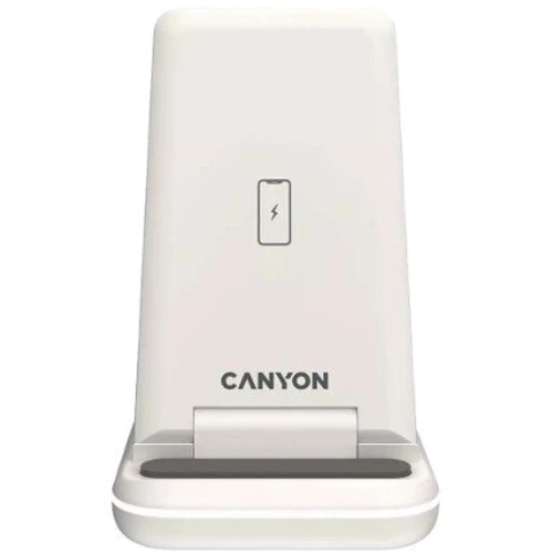 Зарядное устройство Canyon Wireless Charger WS-304 15W Cosmic Latte (CNS-WCS304CL): Особенности Для Apple Watch, Быстрая зарядка, Lightning